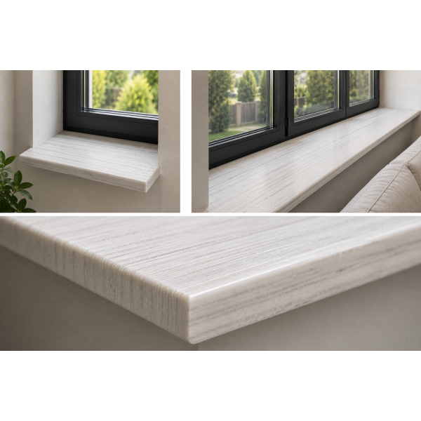 Glaf Marmura Alba Crystal- lustruit 1,54x0,20