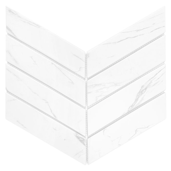 Mozaic Royal Chevron Carrara Mat 31,8x22,4 cm